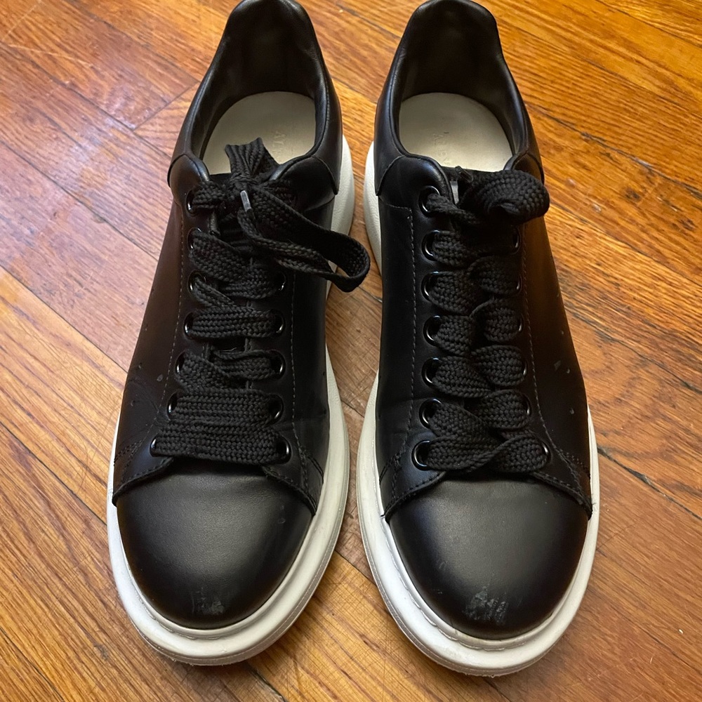Alexander McQueen Black unisex platform sneakers.  Size 40Eu (10 US)